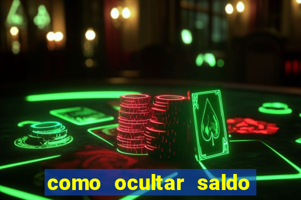 como ocultar saldo na betfair